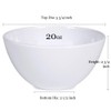 Melamine Cereal Bowls set - 6pcs 20oz White Soup Bowls
