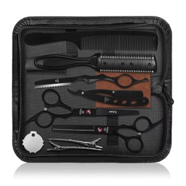 Ethyxe 6.5 inch Hair Cutting Scissors Set with Razor, Professional Barber Hairdressing Texturizing Salon Haircut Scissor Japanese Stainless Steel