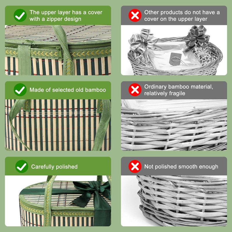 2 Set Hamper Baskets for Gifts Empty, Gift Baskets Empty,