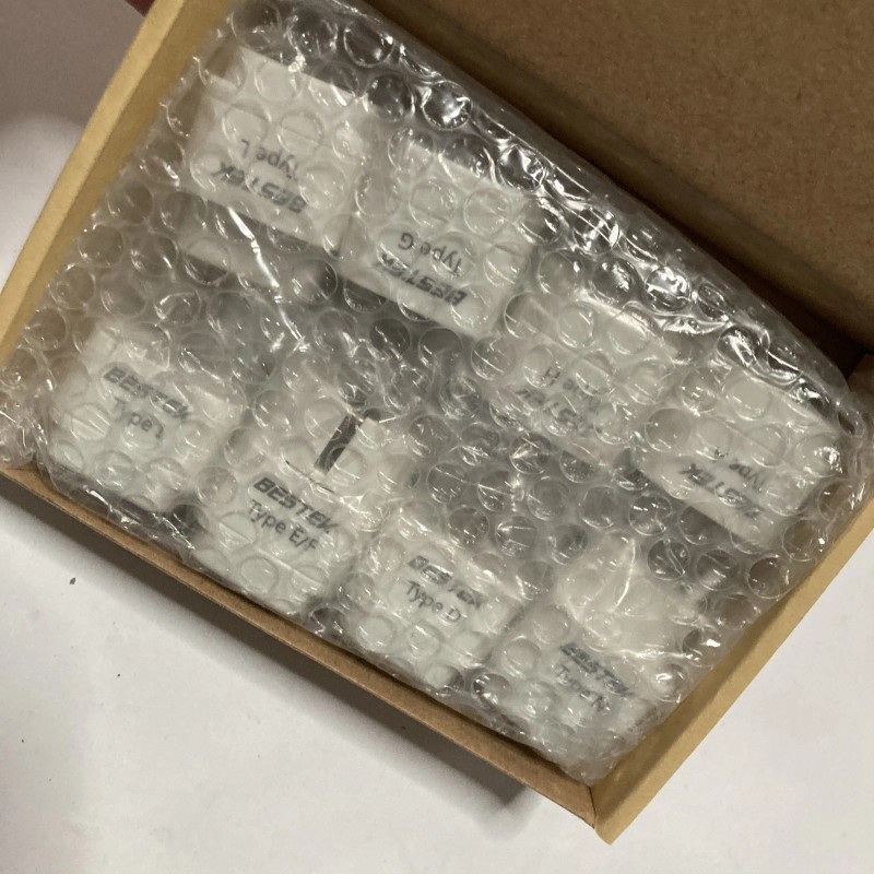 Bestek Worldwide Travel Plug Adapter Set Grounded Universal Power Plug