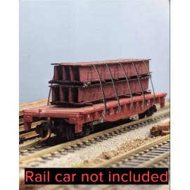 OMK OSBORN MODELS #3143 N SCALE 40' STEEL I BEAM LOAD 8 PACK NEW!!!