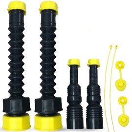 EZ-POUR HI-FLO Spout with Reducer Tip & Vent Kit (2 Pack) | Fits 1-3/4" Openings | Hi-Flo System with Gas Can Nozzle, Flexible Spout, Fits On Most Gas Cans With The Correct Color Nut (60060AZ)