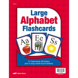 Large Alphabet Flashcards - Abeka Kindergarten 1st and 2nd Grade 1, 2 Letter Recognition Reading Program Large Letter Cards