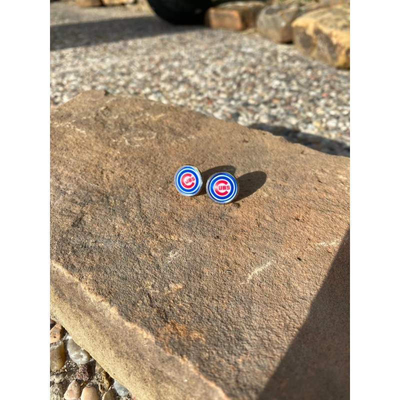 Chicago Cubs Stud Earrings