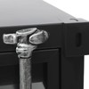 Industrial Metal Side Table with Storage Cabinet, Floor Standing Iron