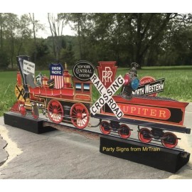 MrTrain Train/Railroad Party Decoration | Table Topper | Laser cut w/stands | 24 Inch
