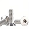 #10-24x1-3/8 Flat Head Socket Cap Screws Countersunk Bolts, Allen Socket