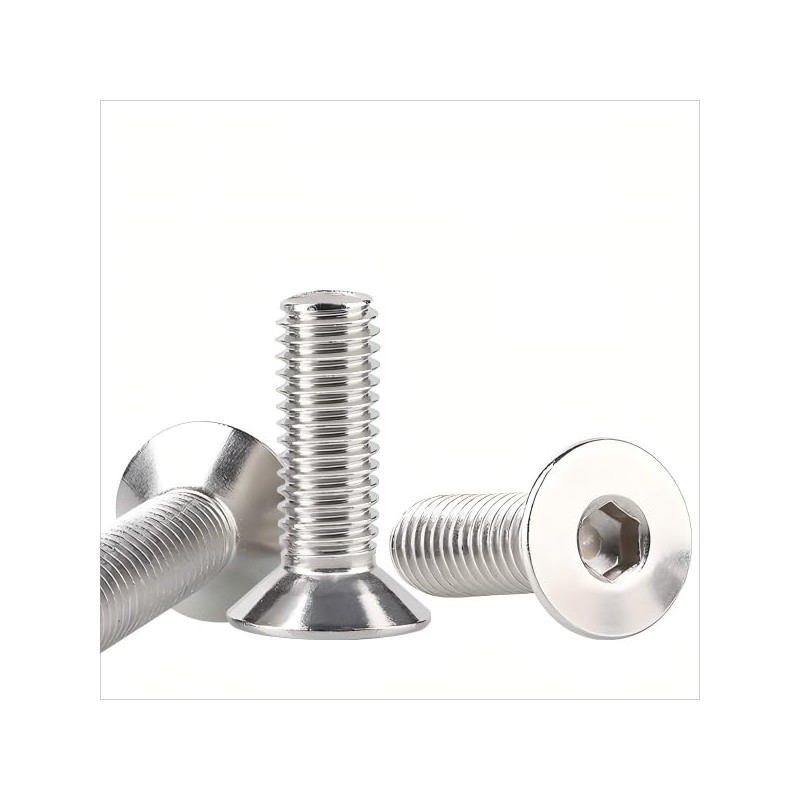 #10-24x1-3/8 Flat Head Socket Cap Screws Countersunk Bolts, Allen Socket