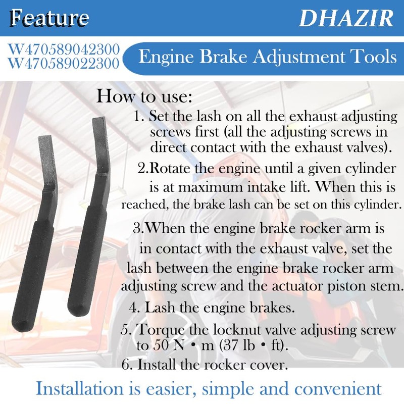DHAZIR 3PCS Engine Brake Adjustment Tool Kit 4.6MM 4.1MM 7.0MMM