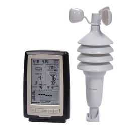 AcuRite Notos (3-in-1) Weather Station with Wind, Temperature, and Humidity (00638A3), Black and Metal
