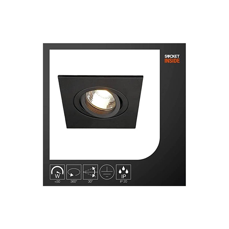 SLV NEW TRIA XL Ceiling Build-In Spotlight GU10 230 V