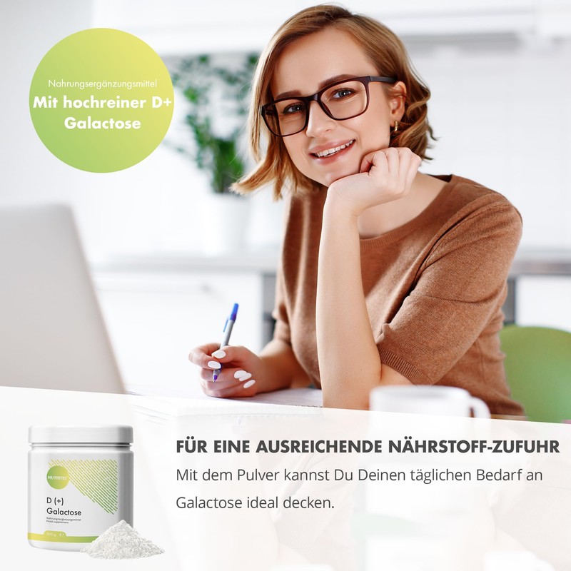 Nutritec D+ Galactose Powder High Purity 500 g, Dietary Supplement