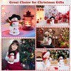 Gfilay Singing and Dancing Snowman Plush Toy,Musical Santa Snowman Doll