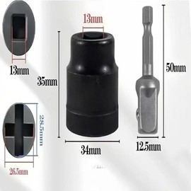 Heavy Duty Scissor Jack Socket for Car Jack and Electric Wrench Adapter Universal Fit for Trailer, RV, Truck, Auto Repair and Quick Labor Saving Car Lift Tool with Durable Steel Construction