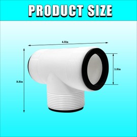 Pool Hose T Splitter Compatible with Intex & Coleman 1.5 Inch Pool Pump, Pool Hose Tee Joint Connector with 3 L Rings for Intex Above Ground Pool Hose Connector Parts （3 Pack）