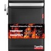 6400℉ Fireproof Document Bag with Zipper, 15”x 11” Waterproof Fireproof