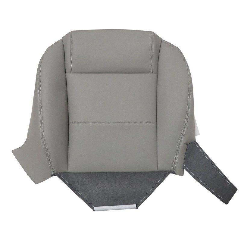 AOUTTUOA Driver Side Bottom Microfiber Leather Replacement Seat Cover Gray