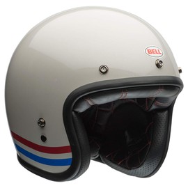 Bell Custom 500 Open-Face Motorcycle Helmet (Stripes Pearl White - 2X-Large)