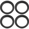 MACHSWON 4pcs Black Plastic Car Hub Centric Rings Wheel Bore