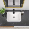 Rectangular Vessel Sink - Beslend 19”x15” White Modern Ceramic Porcelain