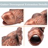 Euiroet Real Koi Sculpture Gutter Diverter Rain,Eco-Friendly Resin Gutter Extender