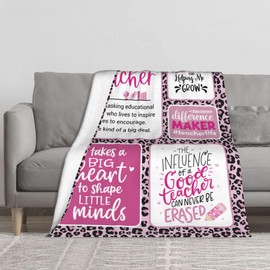 Guqklout Christmas Teacher Gifts for Women, Best Gifts for Teachers Women Throw Blanket 60" x 50", Teacher Appreciation Gifts, Gifts for Teacher from Student, Gifts for Teacher's Day Christmas