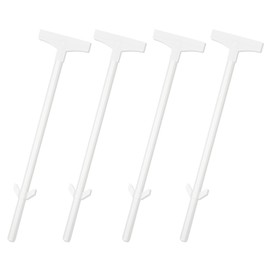4 Pack White Stake for Yard Sign Garden，Yard Sign Holder Stand for Lawn Parking Garage,18 Inch