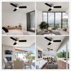 MOOONICHE 32" Ceiling Fan with Light and Remote/APP Controls, Low