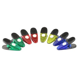 VIP Home Essentials - Thick Plastic Clips With Neodymium Magnet - 3-1/4" Length - Durable Versatile All-Purpose - Set of 8
