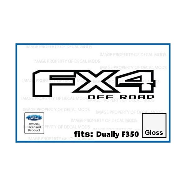 Decal Mods FX4 Offroad White Gloss Decals Stickers for Ford