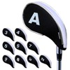Andux Golf Iron Headcover with Zipper 10pcs/set White/Black
