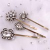 4 horquillas decorativas para el pelo, con diamantes de imitación,