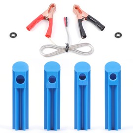 Fuel Injector Cleaner Kit 4 Size Universal Injector Flush Cleaner Adapter Cost-saving Fuel Injector Tester Anti-corrosion Fuel Injector Cleaner Tool DIY Cleaning Tool Kit with 40inch Test Lead 12V 24V