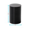Acrylic Cylinder Display Stand,Black Solid Display Blocks,4*6CM Transparent Acrylic Cylinder