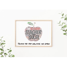 Just A Little Something A5 Teacher Word Print | Teacher Gift | Teaching Assistant | Best Teacher | End of Term Gift | School Gift (Teaching Assistant)