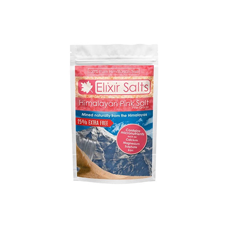 Elixir Salts - Organic Himalayan Pink Salt, Fine Grade Supplied