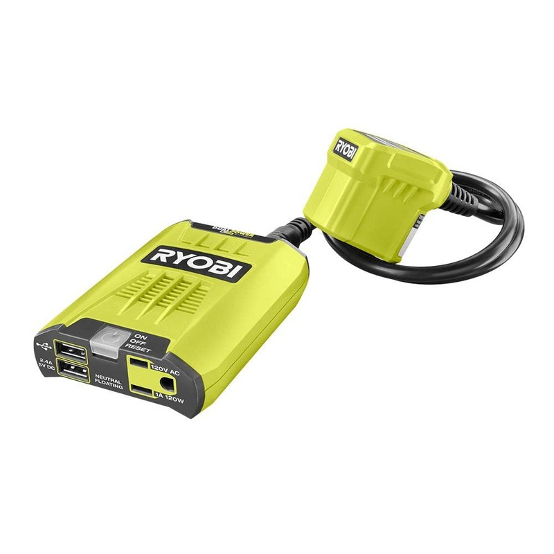 RYOBI 18V ONE+ 120 Watt Automotive Power Source/Inverter - RYI120AVNM