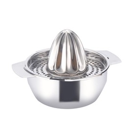1 x Manual Citrus Juicer, Stainless Steel, for Lemons, Oranges and Other Fruits, Robust, Durable, Dishwasher Safe, Creative Portable Juicer Manual for Home Use