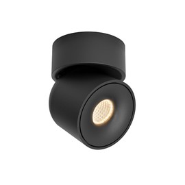 Aisilan Ceiling Spot Light, 7W Dimmable LED Spotlight Indoor, Black Wall Surface Mounted Spotlight Fixtures, 360°Adjustable Directional Lighting for Home Picture Bedroom, 3000K, CRI 97+