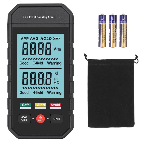 XUNTOP EMF Meter Reader EMF Detector Handheld Digital Electromagnetic Field