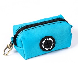 Organic Cotton Dog Poop Bag Holder for Leash Brass Hardware Waste Bag Dispenser Pet Waste Management Solution