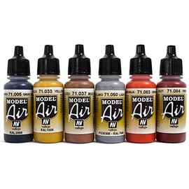 Airbrush Colours 6 x 17 ml Vallejo Model Air Colourful Paint Set Airbrush Colours