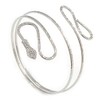 Avalaya Hammered Snake Upper Arm,Armlet Bracelet/up to 28cm Upper arm/Silver