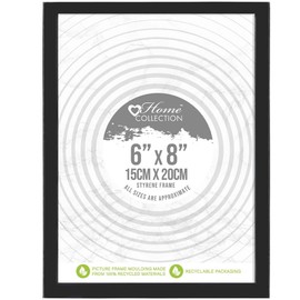 FotoStation BULK BUY SET OF 24-6 x 8 Inch Photo Frames Black Poster Frame 15cm X 20cm Approx. Black Picture Frames for Tabletop Freestanding & Wall Mounting Black Frames