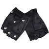 ONE LIMITATION TG010 Fingerless Leather Gloves Cycling Bike Studded Rock