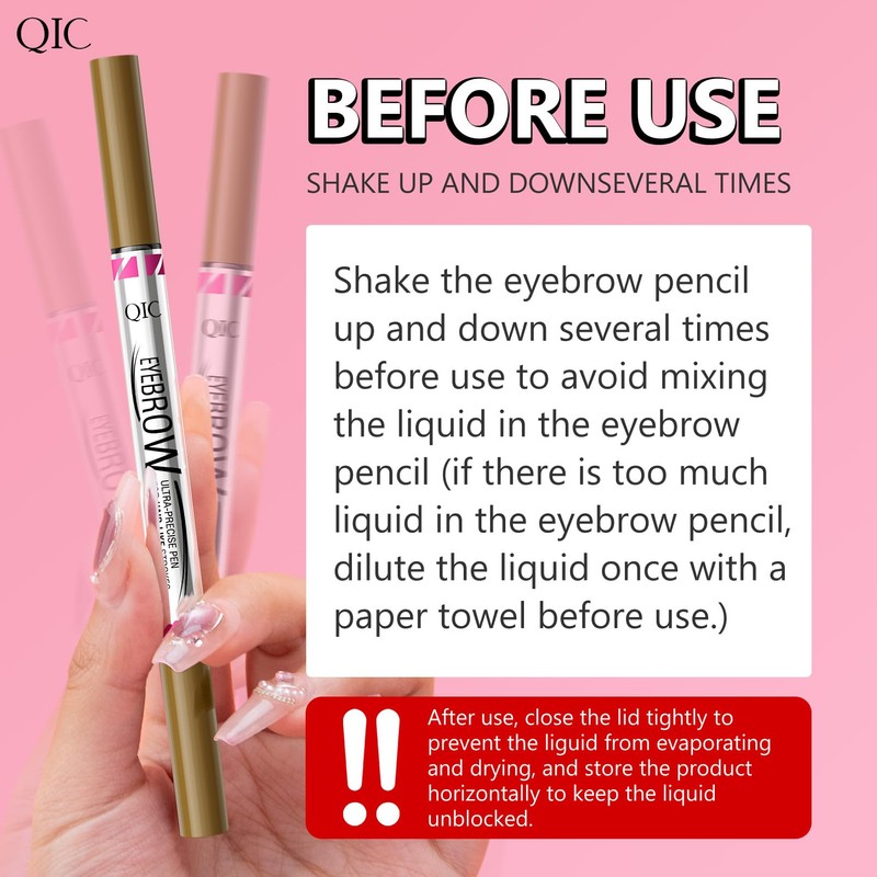 2 in 1 Eyebrow Pencil, Eyebrow Pencil with Two Ends