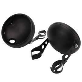 Aramox Motorcycle Headlight Housing 7 Inch Motorcycle Headlight Housing Universal Bucket Mount for LED Headlight 38-51mm Fork Tubes