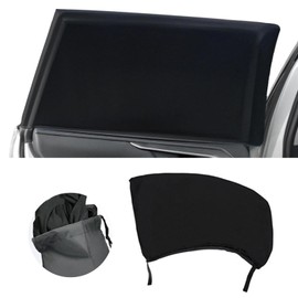 FOLUMAD 2-Pack Universal Car Window Shades - Super Stretch Rear Sun Screens for 96% Vehicles UV & Glare Protection Privacy Cover