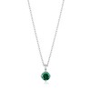 Philip Jones Sterling Silver May (Emerald) Birthstone Necklace Created with