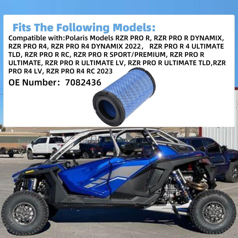 CLNLVLITOP 7082436 Air Filter Compatible With Polaris RZR PRO R/DYNAMIX/ULTIMATE,RZR